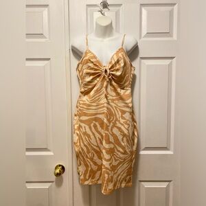 Size Large Retro Yellow Body Con Style Dress from H&M